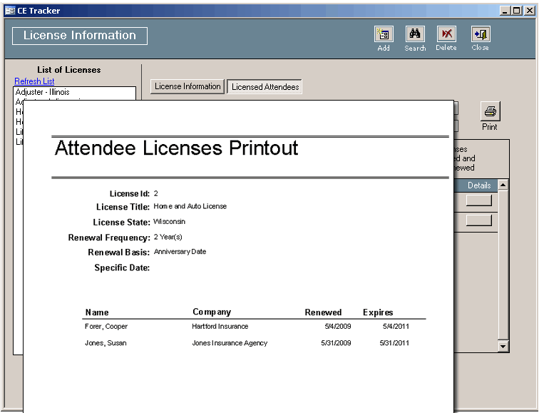 License Module